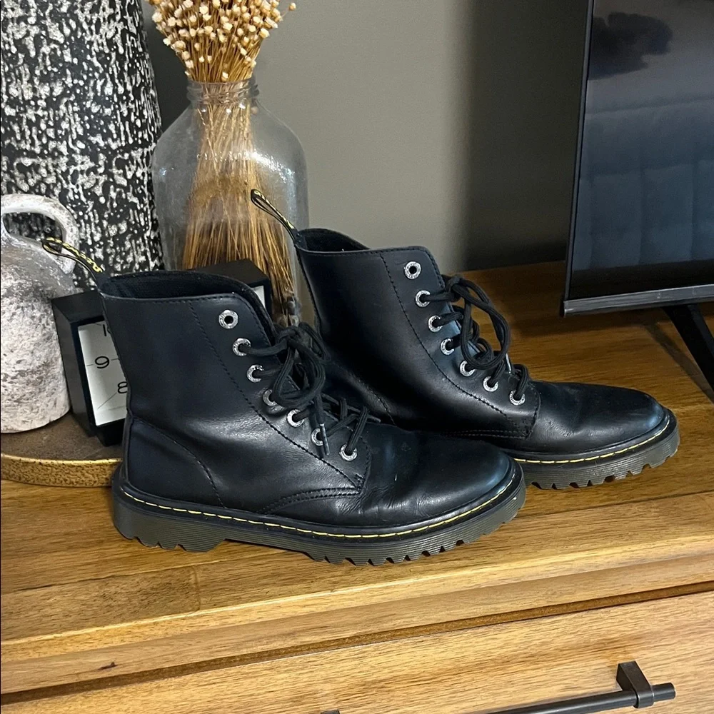 Dr. Martens Black Leather Ankle Boots - Picture 2 of 5